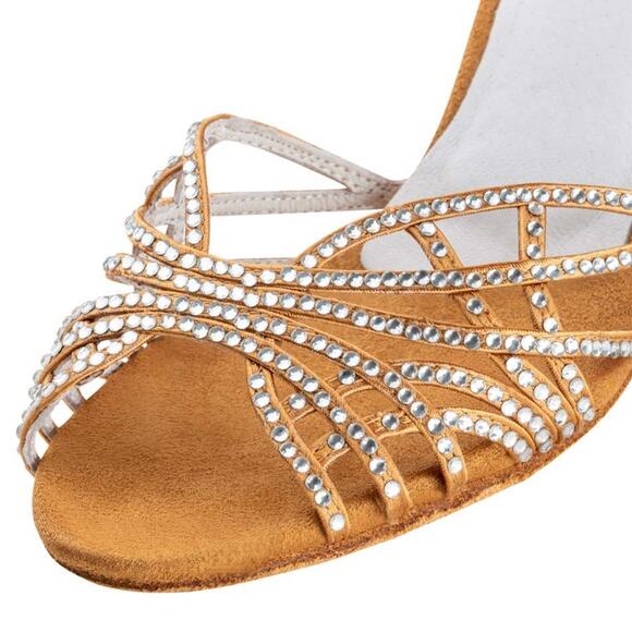 Anna Kern Professional Latin Dance Shoes - Nude Satin Size 6 US/ UK 3.5 - Picture 10 of 15